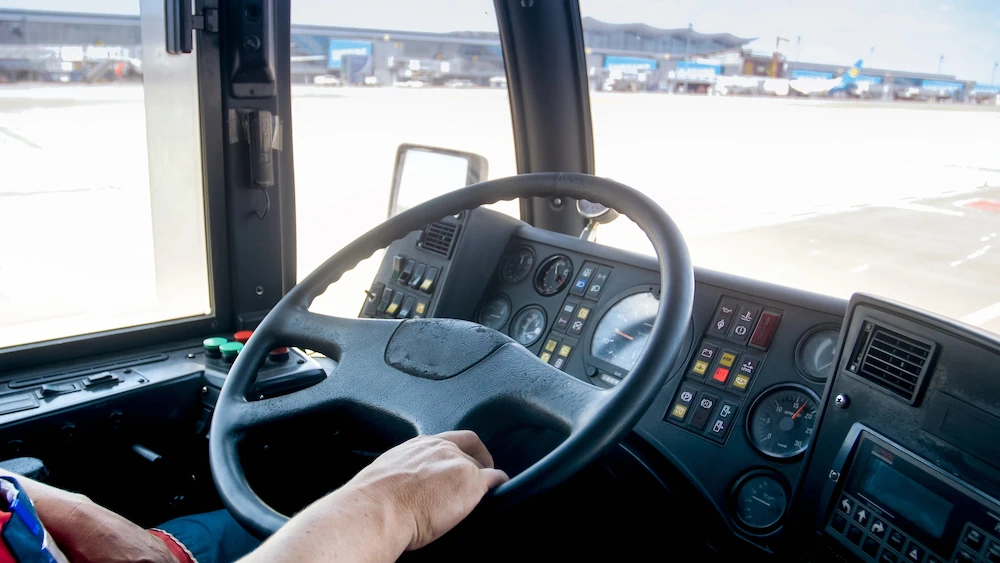 Buss på väg mot Stockholm